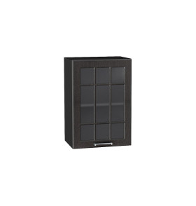 Шкаф верхний с 1-ой остекленной дверцей Прага, цвет: Венге премиум