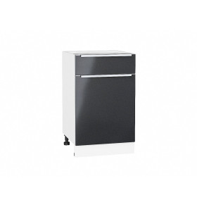 Шкаф нижний с 1-ой дверцей и ящиком Фьюжн, цвет: Anthracite