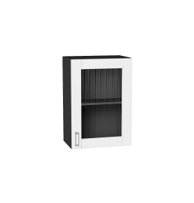 Шкаф верхний с 1-ой остекленной дверцей Лофт, цвет: White Silk