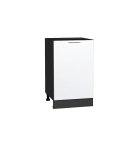 Шкаф нижний с 1-ой дверцей Валерия-М, цвет: Белый металлик