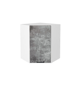 Шкаф верхний угловой Флэт, цвет: Temple Stone 2S