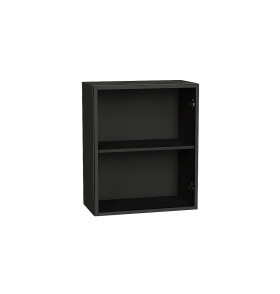 Шкаф верхний с 1-ой остекленной дверцей, цвет: Черный