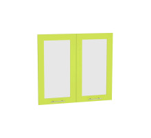 Комплект фасадов Валерия-М со стеклом для каркаса Ф-55 В800, цвет: Лайм глянец