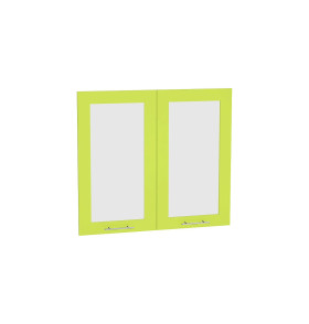 Комплект фасадов Валерия-М со стеклом для каркаса Ф-55 В800, цвет: Лайм глянец
