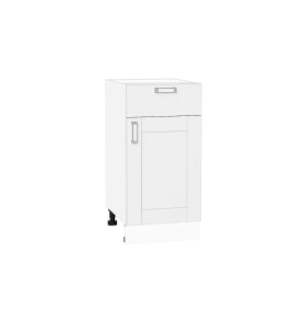 Шкаф нижний с 1-ой дверцей и ящиком Лофт, цвет: White Silk