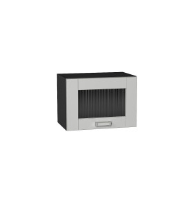 Шкаф верхний горизонтальный остекленный Лофт, цвет: Grey Silk