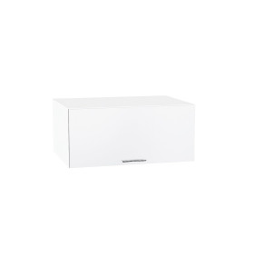 Шкаф верхний горизонтальный глубокий Валерия-М, цвет: Белый глянец