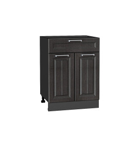 Шкаф нижний с 2-мя дверцами и ящиком Прага, цвет: Венге премиум