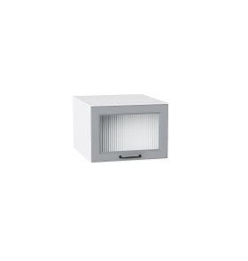 Шкаф верхний горизонтальный остекленный глубокий Ницца, цвет: Magnum