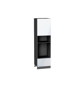 Шкаф пенал с 1-ой дверцей и ящиком под технику Фьюжн, цвет: Angel