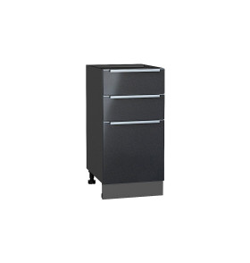 Шкаф нижний с 3-мя ящиками Фьюжн, цвет: Anthracite