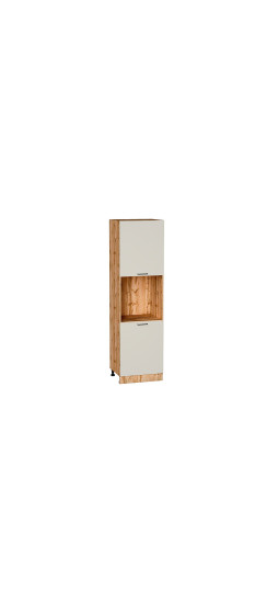 Шкаф пенал с 2-мя дверцами под технику Флэт, цвет: Cashmere In 2S | ЛДСП, Cashmere In 2S