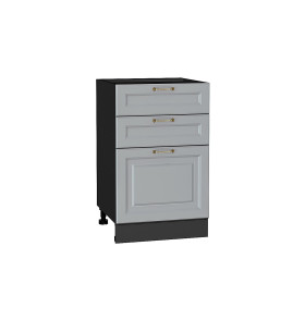 Шкаф нижний с 3-мя ящиками Ницца, цвет: Графит