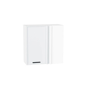 Шкаф верхний прямой угловой Фрейм, цвет: White Silk