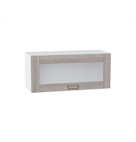 Шкаф верхний горизонтальный остекленный Лофт, цвет: Cappuccino Veralinga