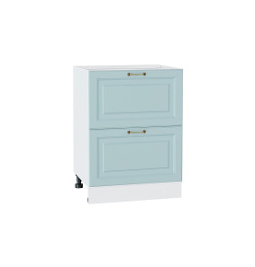 Шкаф нижний с 2-мя ящиками Ницца, цвет: Голубой