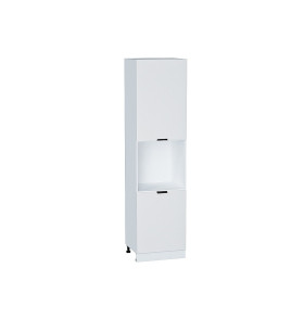 Шкаф пенал с 2-мя дверцами под технику Евро, цвет: Белый