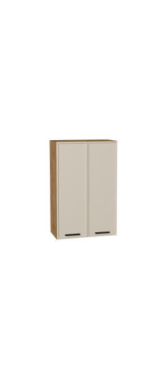 Шкаф верхний с 2-мя дверцами Фрейм, цвет: Cream Silk | ПЭТ, Cream Silk