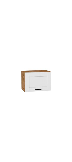 Шкаф верхний горизонтальный Лофт, цвет: Super White | Винил — структурный материал с защитным слоем Overlay и мелкозернистой поверхностью (Южная Корея). Отделка осуществляется с использованием PUR-клея необратимой полимеризации., Super White