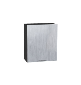 Шкаф верхний с 1-ой дверцей Валерия-М, цвет: Серый металлик дождь светлый