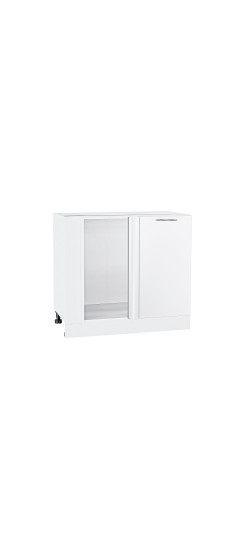 Шкаф нижний угловой Валерия-М, цвет: Белый глянец | Пленка ПВХ., Белый глянец