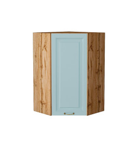Шкаф верхний угловой Ницца, цвет: Голубой