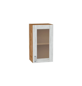 Шкаф верхний с 1-ой остекленной дверцей Лофт, цвет: Nordic Oak