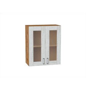 Шкаф верхний с 2-мя остекленными дверцами Лофт, цвет: Nordic Oak