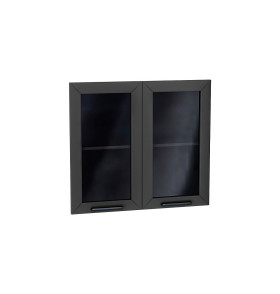 Комплект фасадов Глетчер со стеклом для каркаса Ф-55 В800, цвет: Маренго Силк