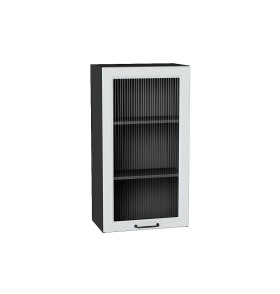 Шкаф верхний с 1-ой остекленной дверцей Ницца, цвет: Blanco