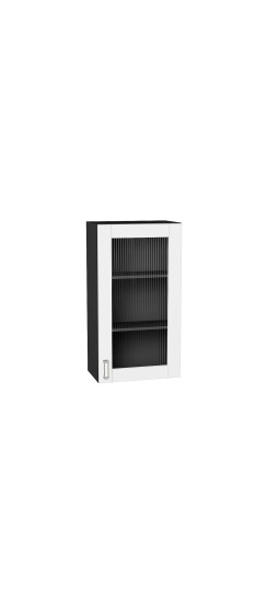 Шкаф верхний с 1-ой остекленной дверцей Лофт, цвет: White Silk | ПЭТ, White Silk