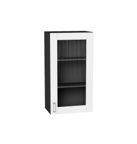 Шкаф верхний с 1-ой остекленной дверцей Лофт, цвет: White Silk