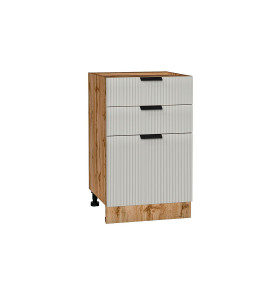 Шкаф нижний с 3-мя ящиками Евро Лайн, цвет: Агат