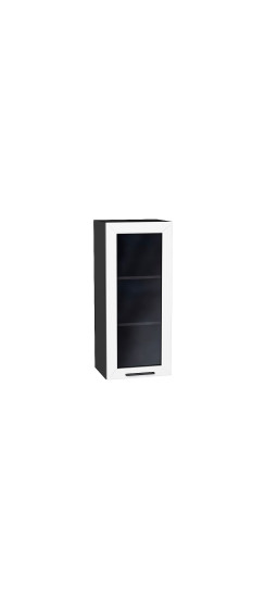 Шкаф верхний с 1-ой остекленной дверцей Глетчер, цвет: Айленд Силк | Пленка ПВХ «Soft Touch»., Айленд Силк