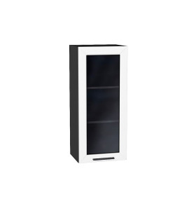 Шкаф верхний с 1-ой остекленной дверцей Глетчер, цвет: Айленд Силк