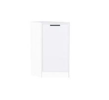 Шкаф нижний торцевой Фрейм, цвет: White Silk