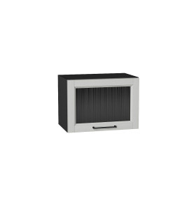 Шкаф верхний горизонтальный остекленный Сканди, цвет: Grey Silkwood