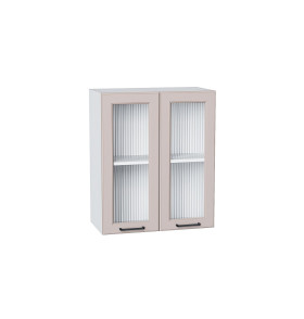 Шкаф верхний с 2-мя остекленными дверцами Барселона, цвет: Кашемир