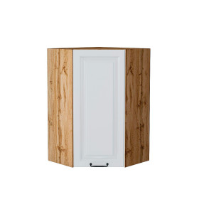 Шкаф верхний угловой Ницца, цвет: Blanco