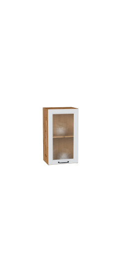 Шкаф верхний с 1-ой остекленной дверцей Ницца, цвет: Blanco | Эмаль высокой прочности Renner (Италия)., Blanco