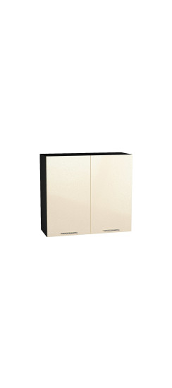 Шкаф верхний с 2-мя дверцами Валерия-М, цвет: Бежевый металлик | Пленка ПВХ., Бежевый металлик