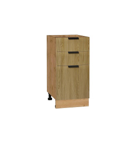 Шкаф нижний с 3-мя ящиками Евро Лайн, цвет: Дуб песочный