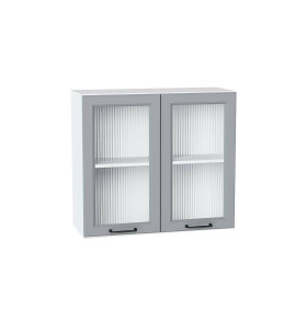 Шкаф верхний с 2-мя остекленными дверцами Ницца, цвет: Magnum