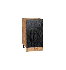 Шкаф нижний с 1-ой дверцей Валерия-М, цвет: Черный металлик дождь