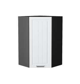 Шкаф верхний угловой Прага, цвет: Белое дерево