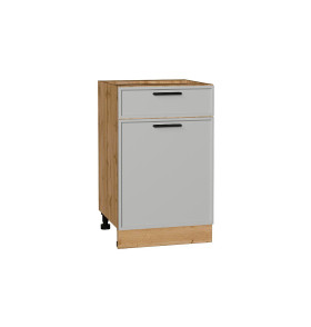 Шкаф нижний с 1-ой дверцей и ящиком Фрейм, цвет: Grey Silk