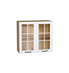 Шкаф верхний с 2-мя остекленными дверцами Дублин, цвет: Special White