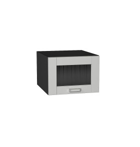 Шкаф верхний горизонтальный остекленный глубокий Лофт, цвет: Grey Silk