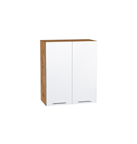 Шкаф верхний с 2-мя дверцами Валерия-М, цвет: Белый металлик