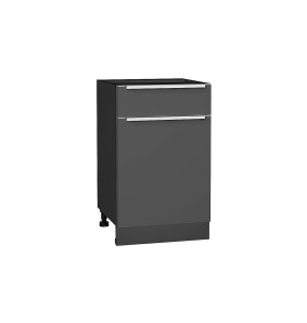 Шкаф нижний с 1-ой дверцей и ящиком Фьюжн, цвет: Stormy Silk